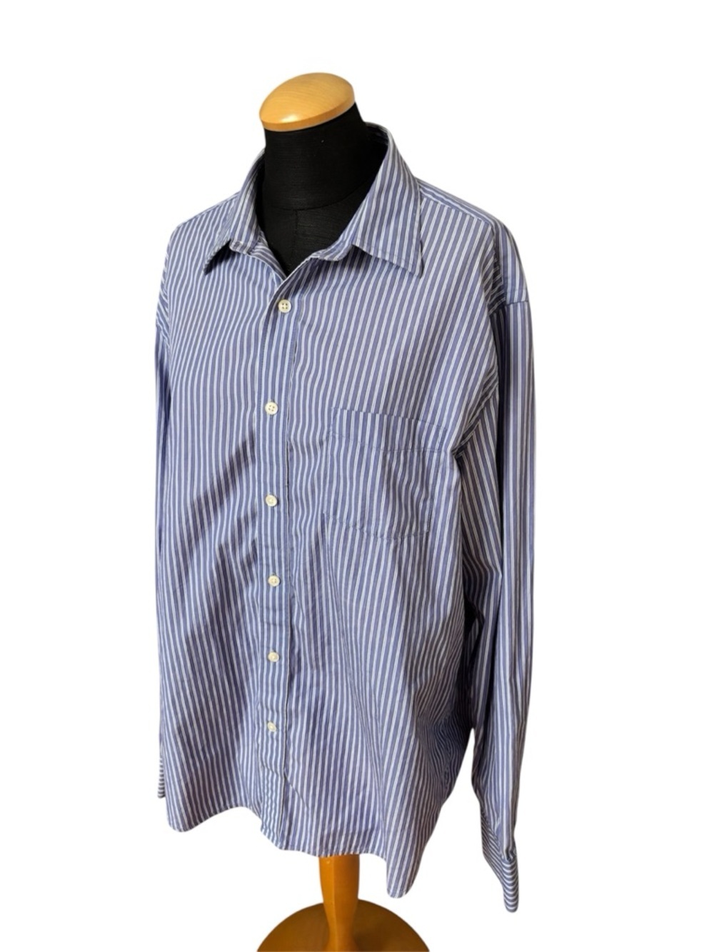 GAP Men's Blue Striped Long Sleeve Button Down Shirt - Fitted - Large - Picture 2 of 11